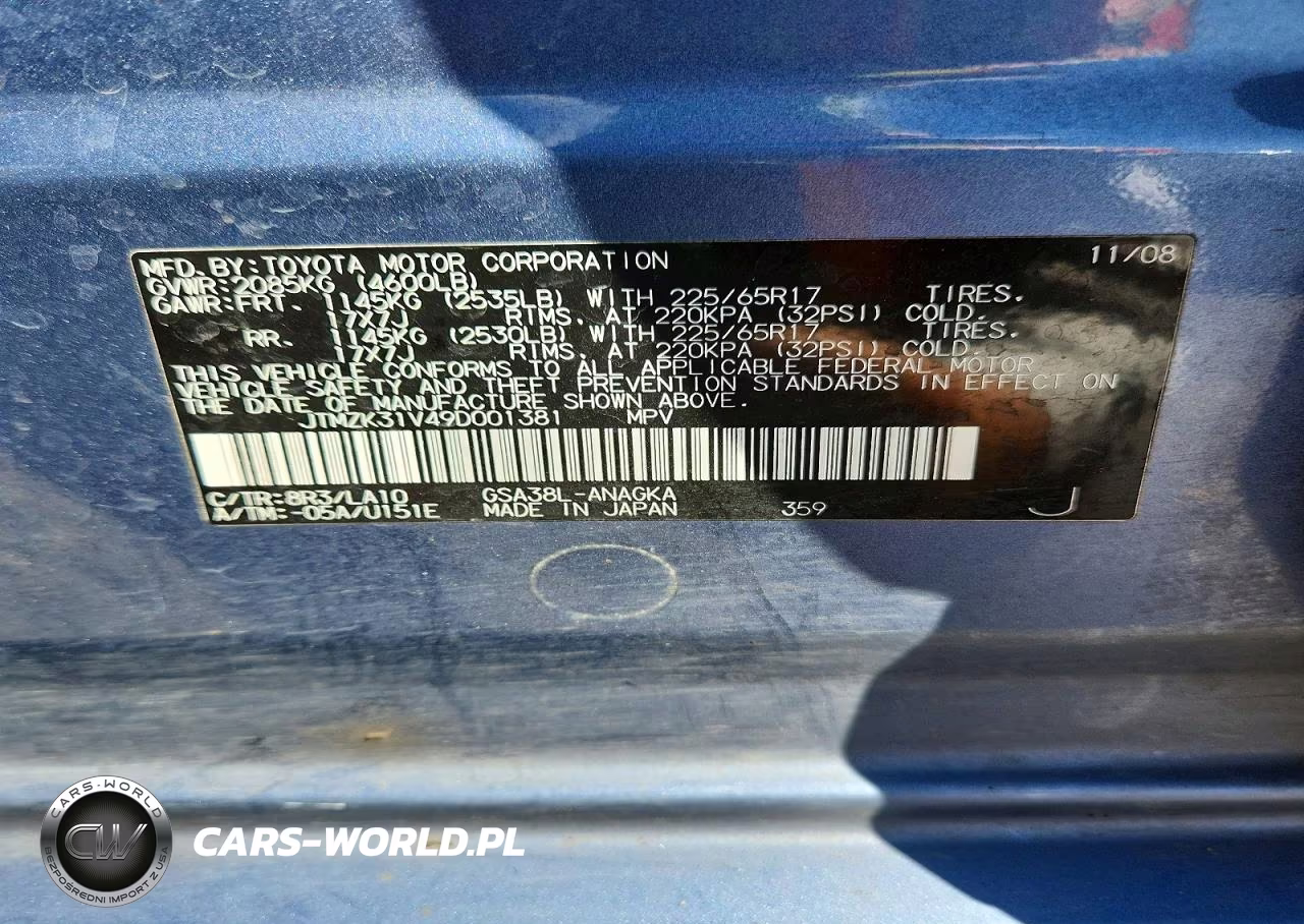 2009 Toyota Rav4 Limited VIN:JTMZK31V49D001381 - 13