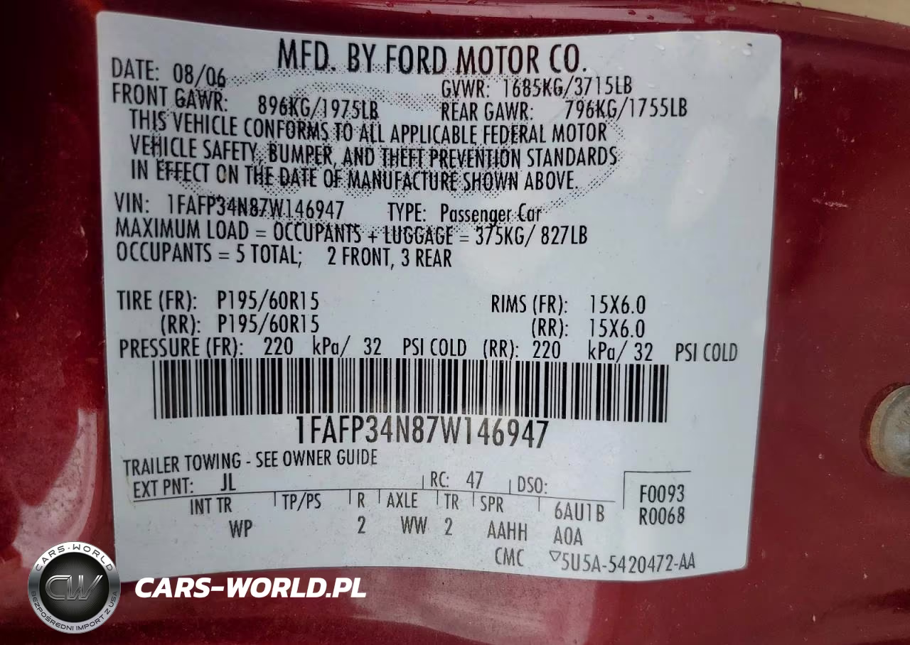 2007 Ford Focus Zx4 VIN:1FAFP34N87W146947 - 13