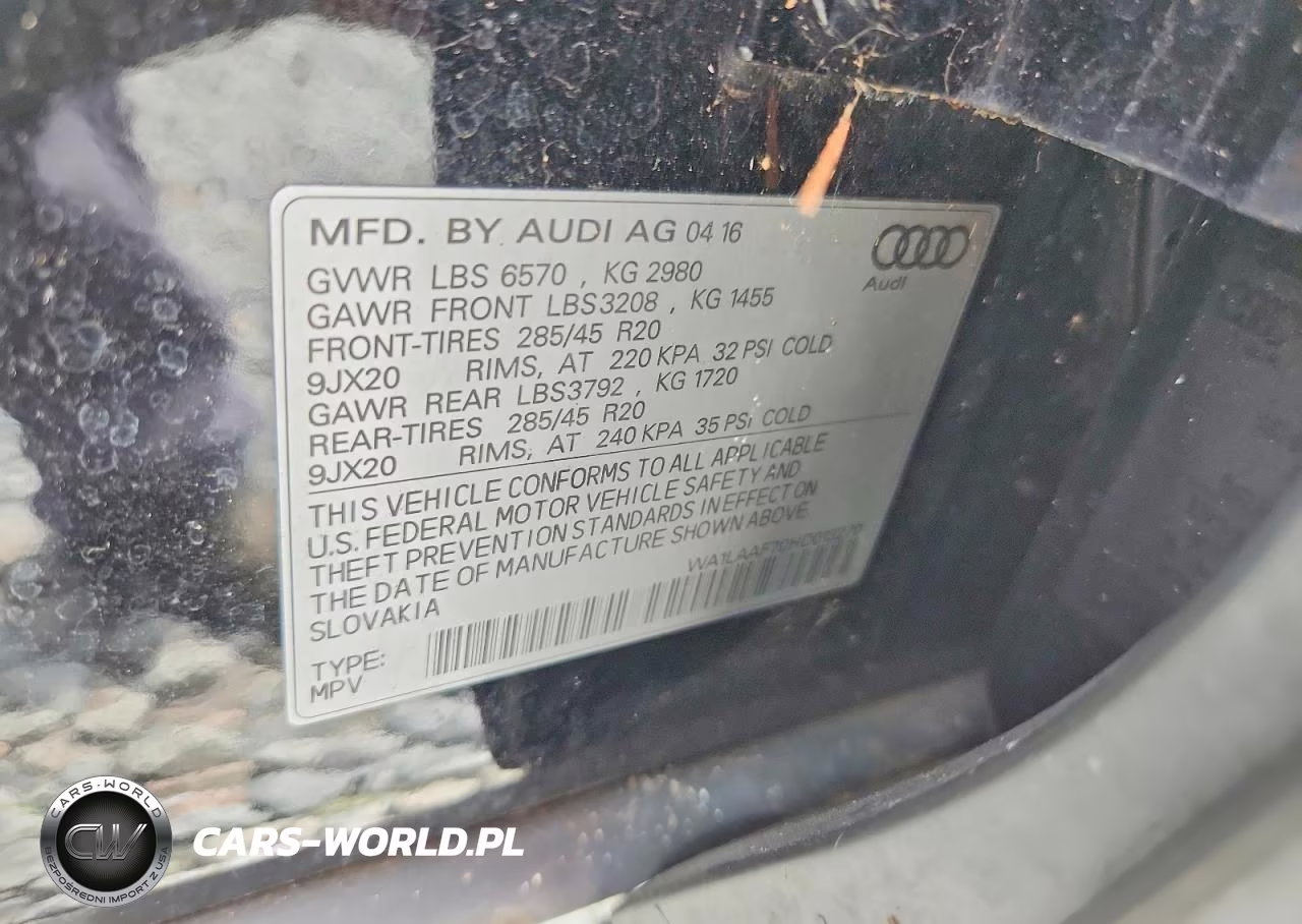 2017 Audi Q7 Premium Plus VIN:WA1LAAF70HD013270 - 13