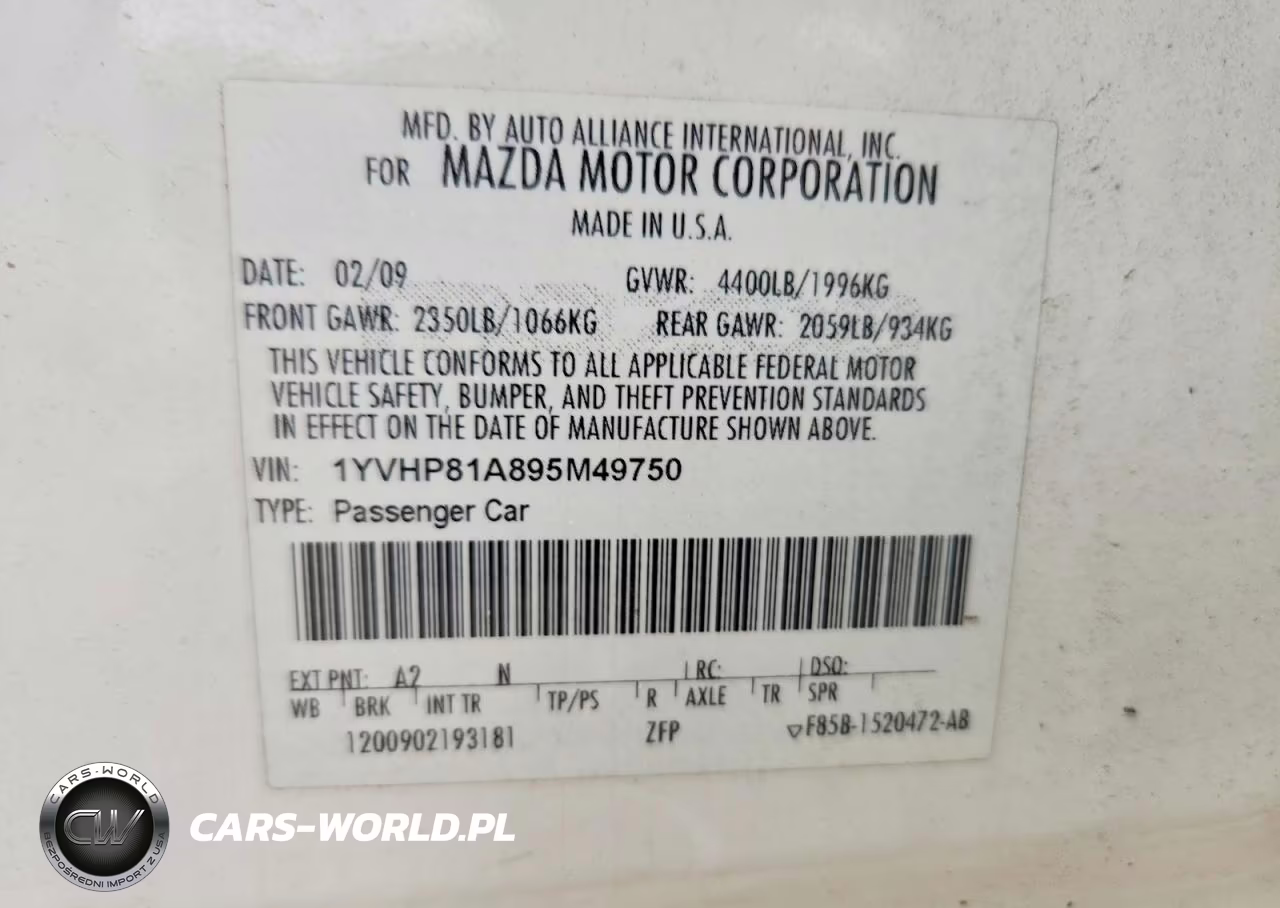 2009 Mazda 6 I VIN:1YVHP81A895M49750 - 13