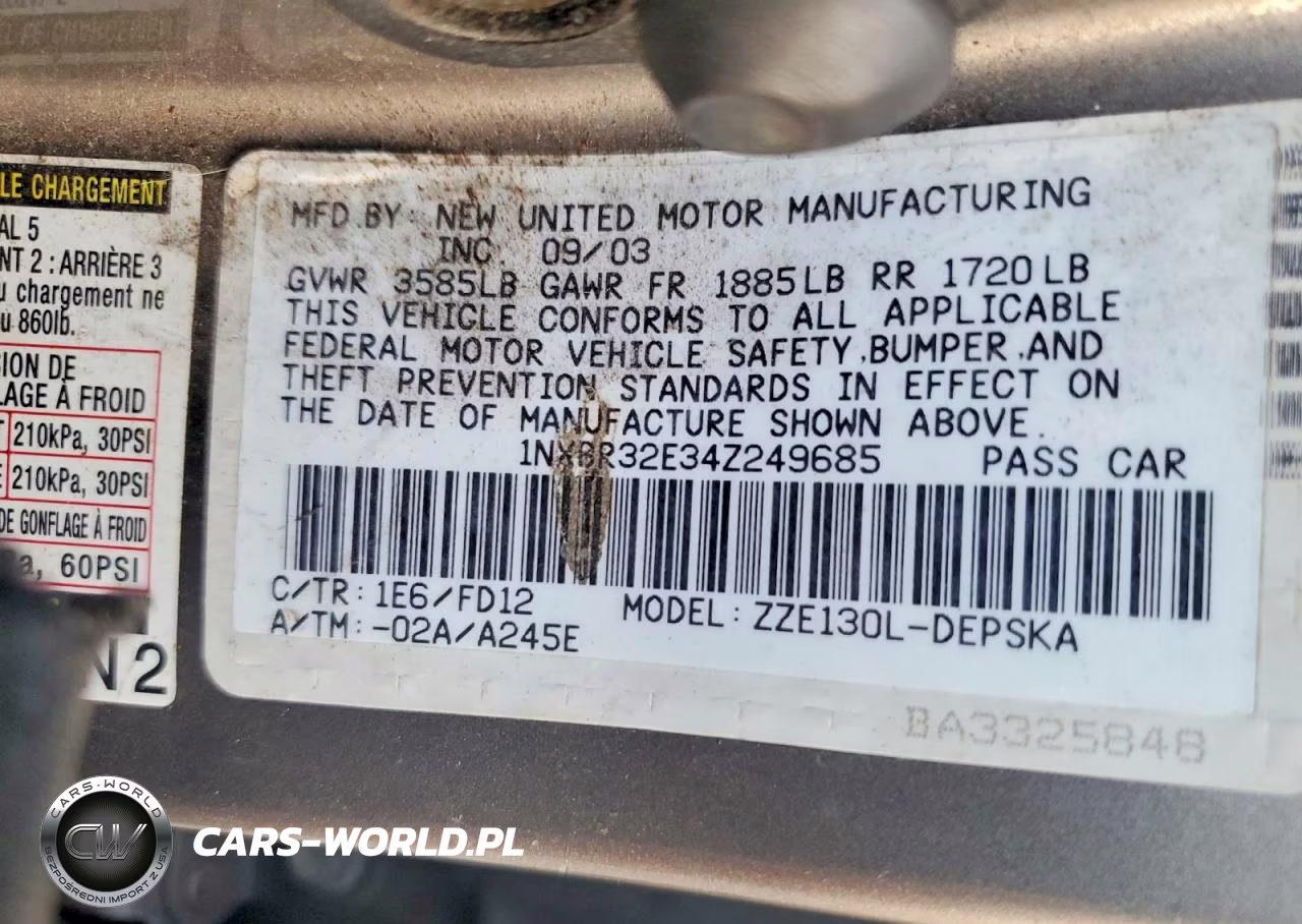 2004 Toyota Corolla S VIN:1NXBR32E34Z249685 - 12