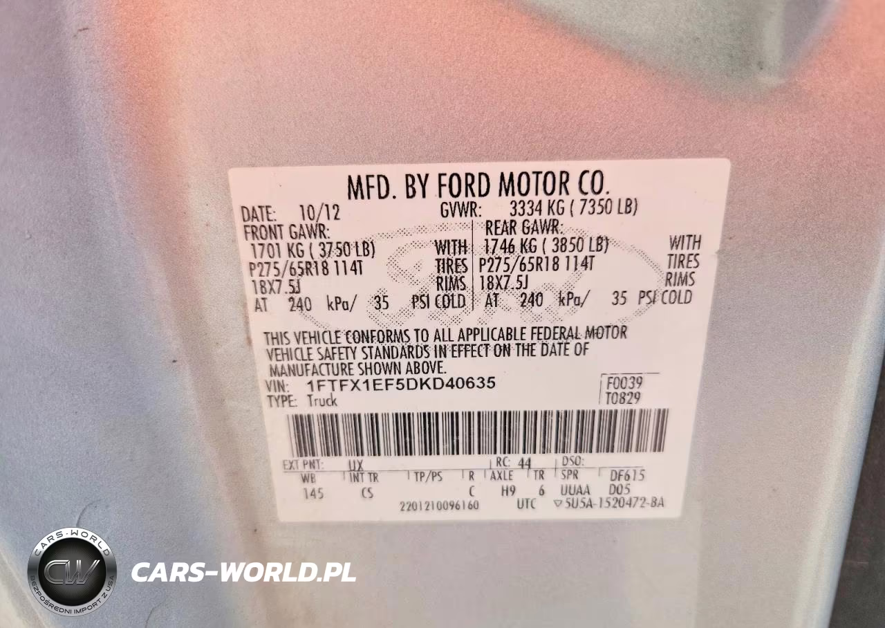 2013 Ford F150 Super Cab VIN:1FTFX1EF5DKD40635 - 12