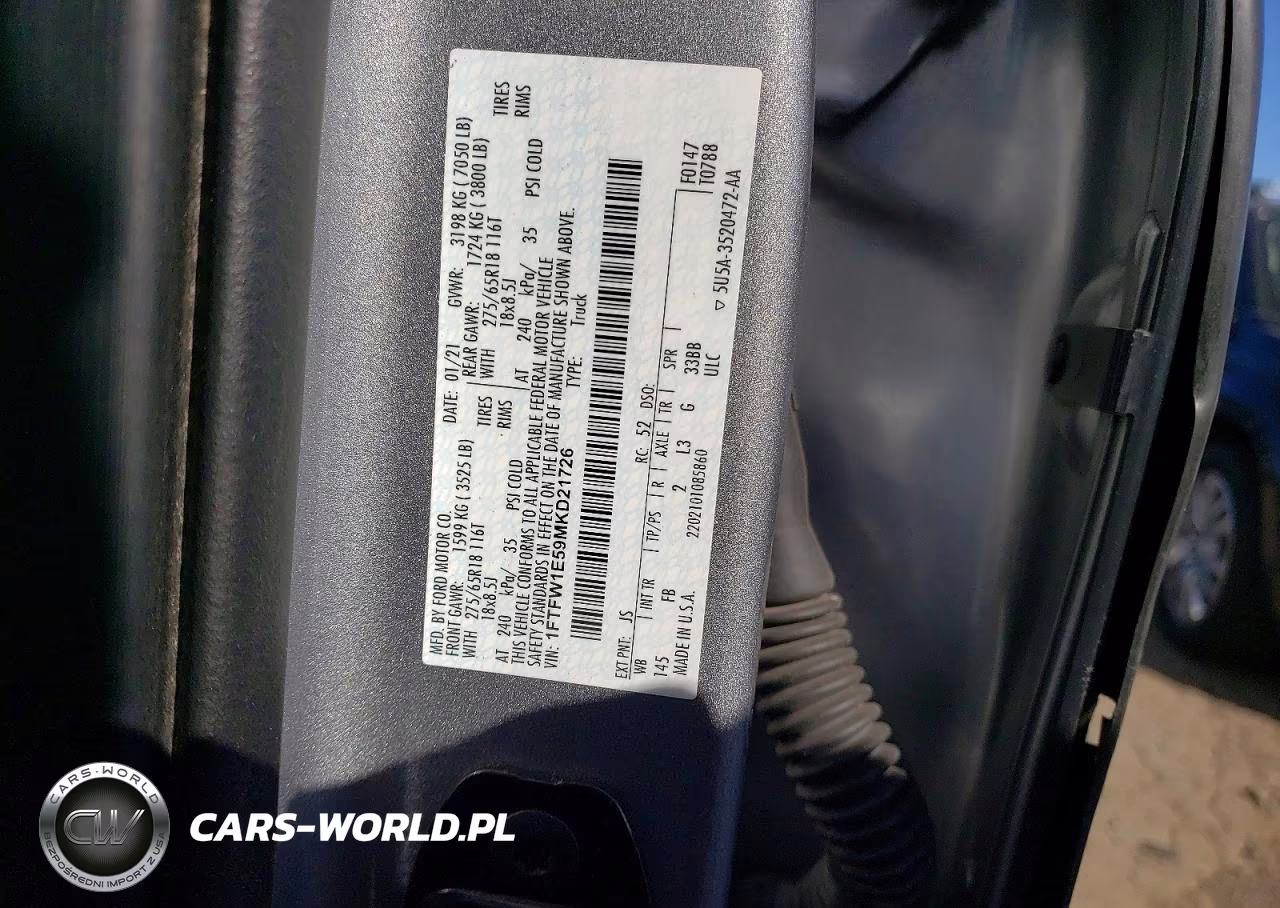 2021 Ford F150 Supercrew VIN:1FTFW1E59MKD21726 - 12