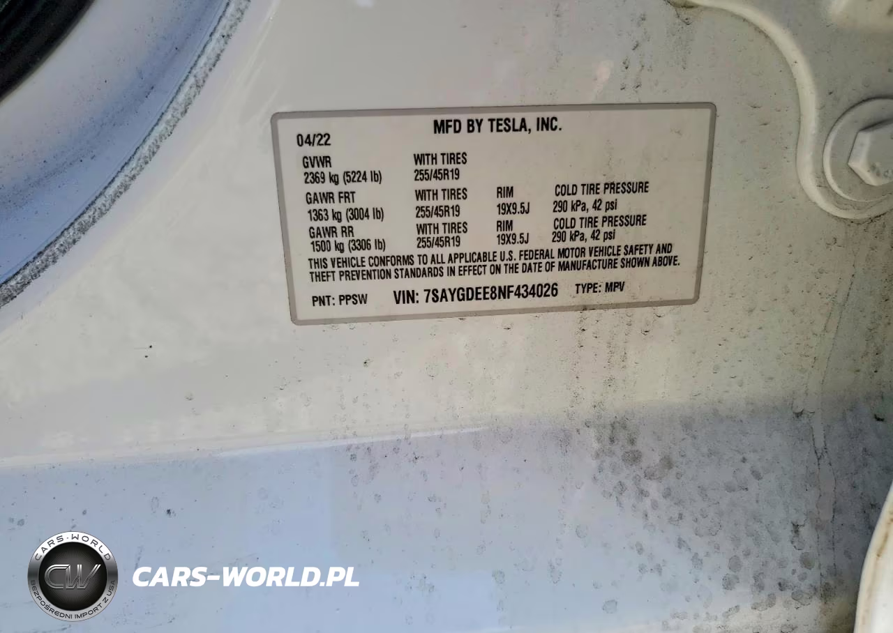 2022 Tesla Model Y VIN:7SAYGDEE8NF434026 - 14
