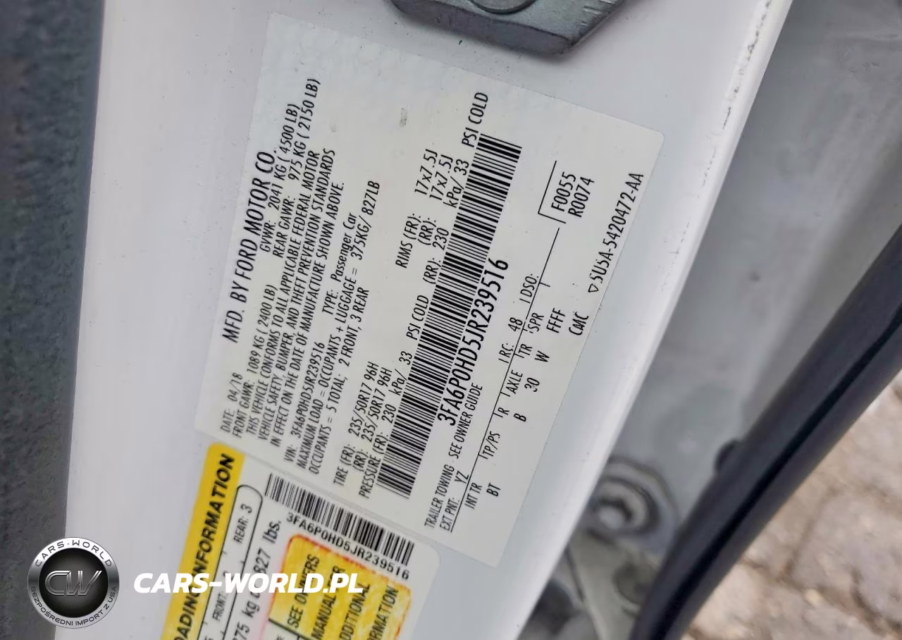 2018 Ford Fusion Se VIN:3FA6P0HD5JR239516 - 12