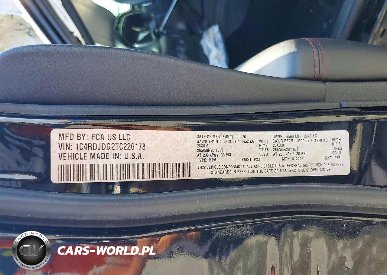 2026 Dodge Durango Gt VIN:1C4RDJDG2TC226178 - 13