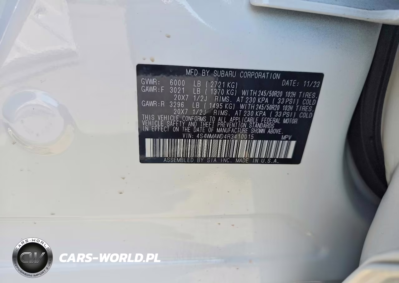 2024 Subaru Ascent Touring VIN:4S4WMAWD4R3410015 - 13