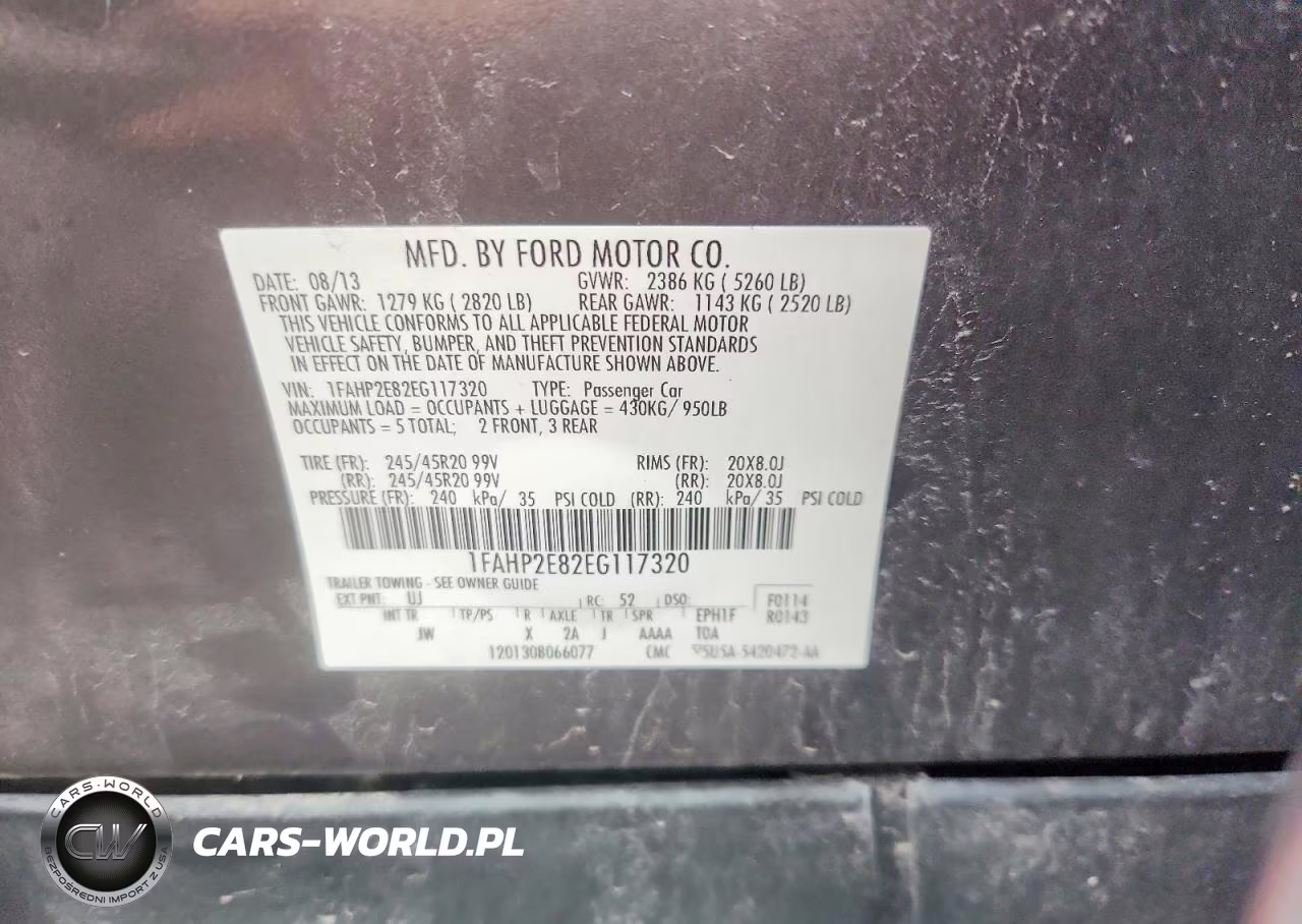 2014 Ford Taurus Sel VIN:1FAHP2E82EG117320 - 12