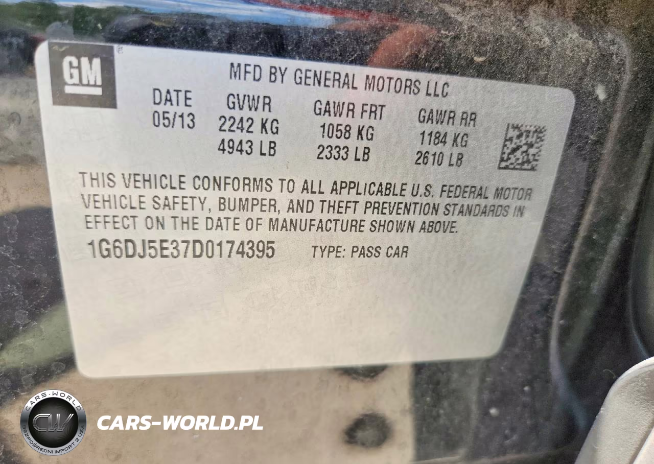 2013 Cadillac Cts Performance Collection VIN:1G6DJ5E37D0174395 - 12