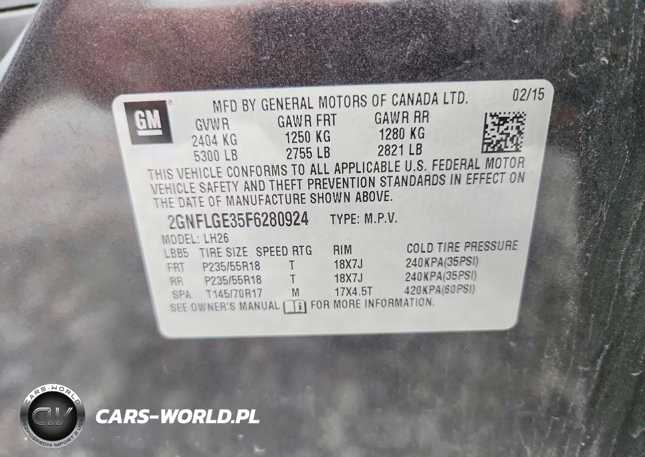 2015 Chevrolet Equinox Lt VIN:2GNFLGE35F6280924 - 12