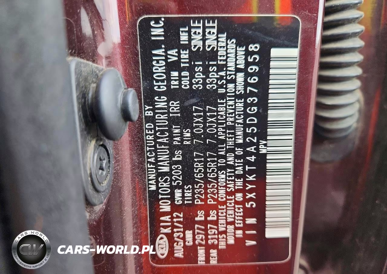 2013 Kia Sorento Lx VIN:5XYKT4A25DG376958 - 13