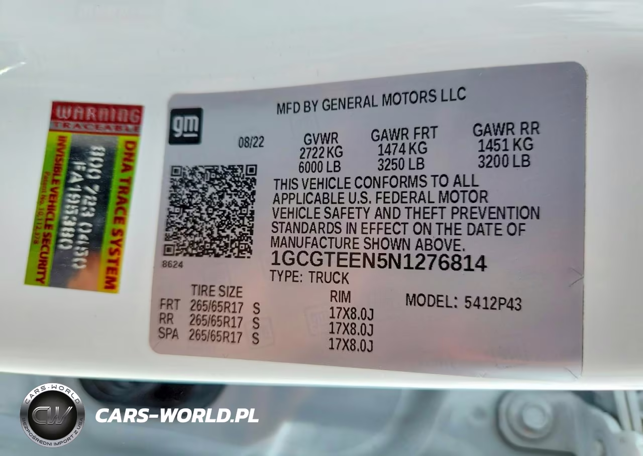 2022 Chevrolet Colorado Zr2 VIN:1GCGTEEN5N1276814 - 13