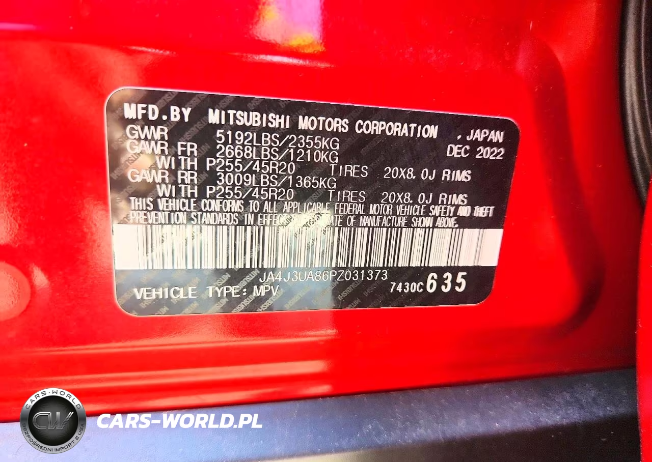 2023 Mitsubishi Outlander Se VIN:JA4J3UA86PZ031373 - 12