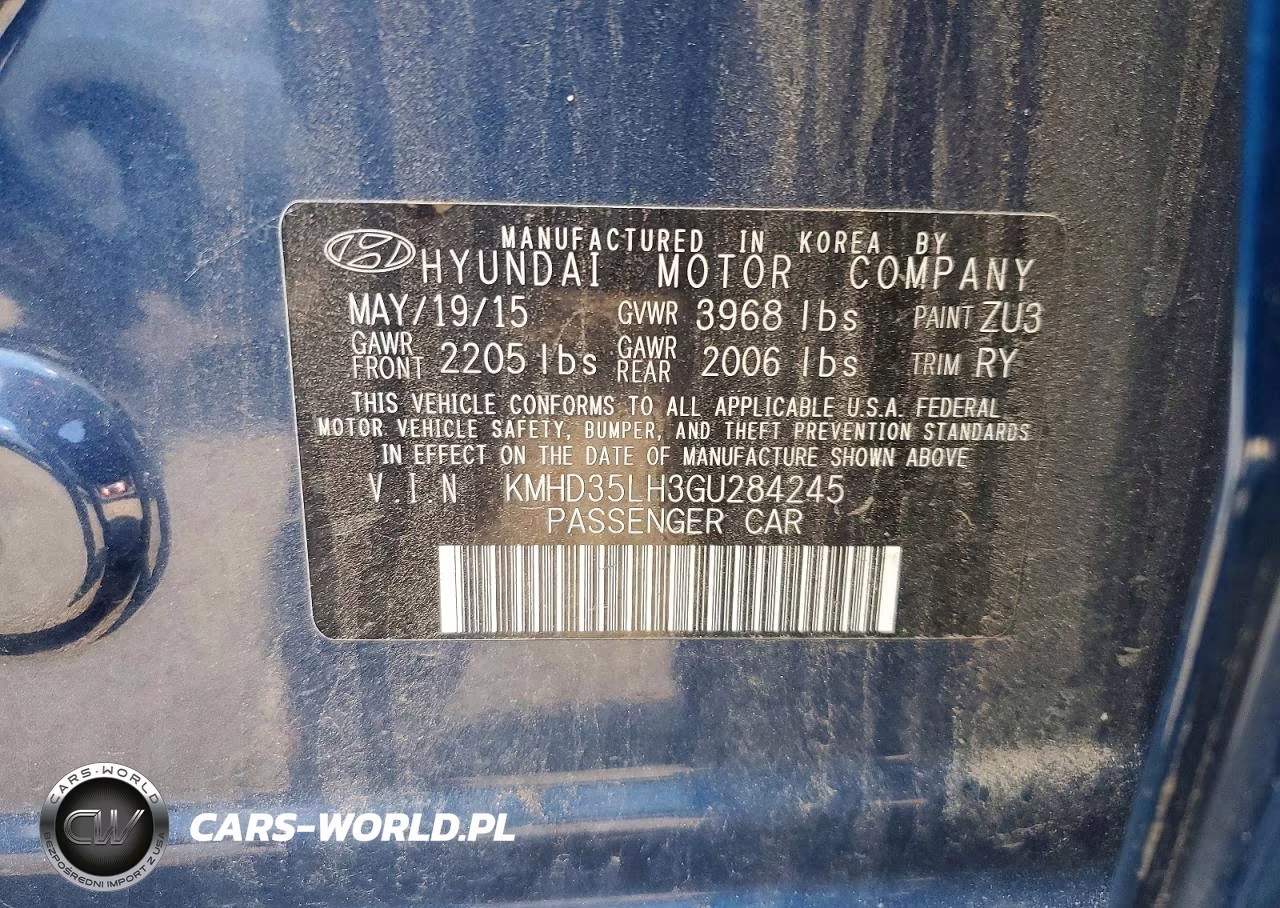 2016 Hyundai Elantra Gt Base VIN:KMHD35LH3GU284245 - 12