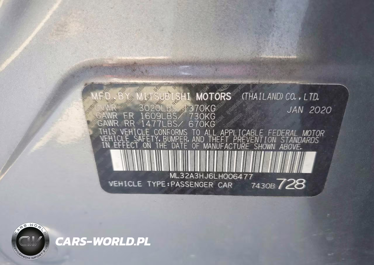 2020 Mitsubishi Mirage Es VIN:ML32A3HJ6LH006477 - 12