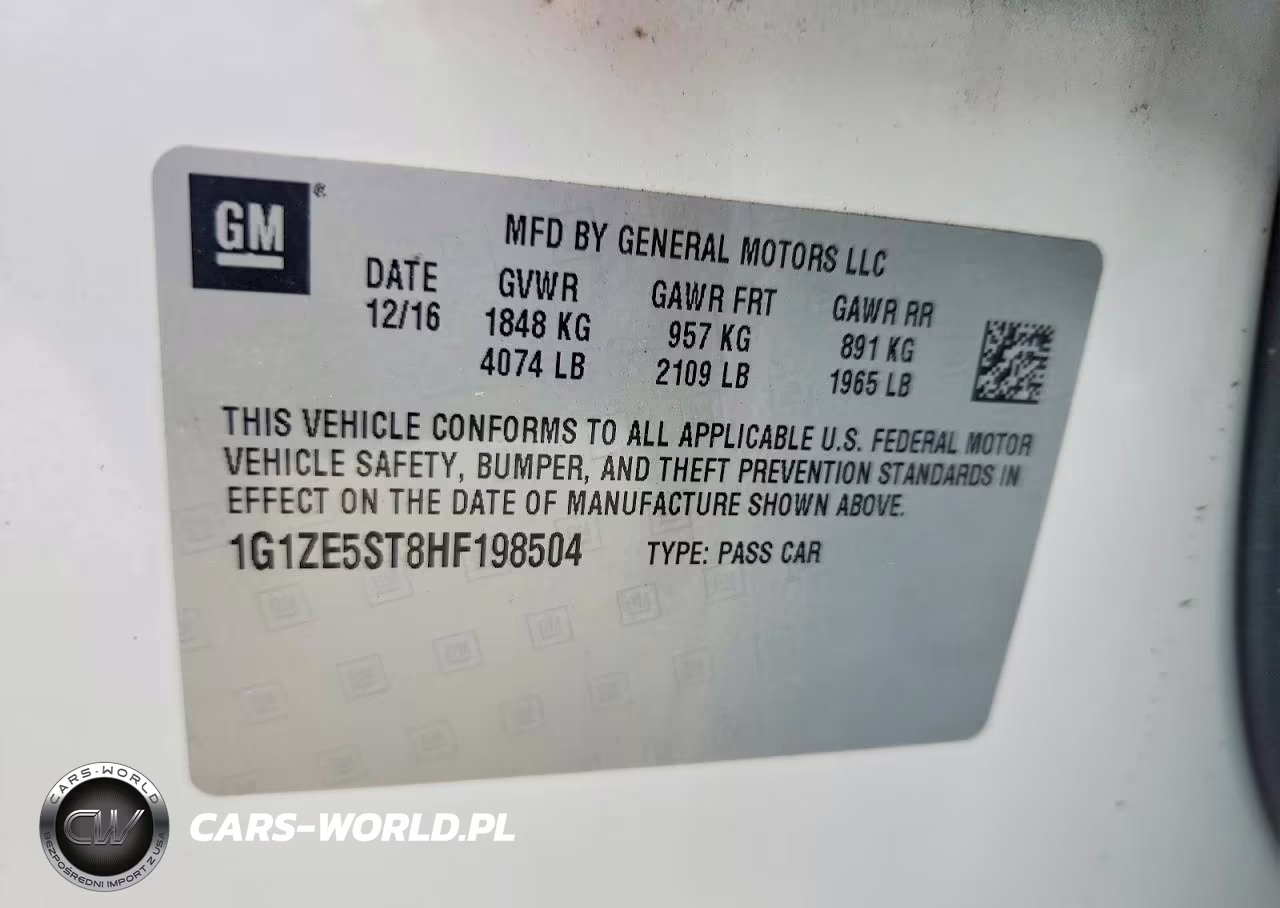 2017 Chevrolet Malibu Lt VIN:1G1ZE5ST8HF198504 - 12
