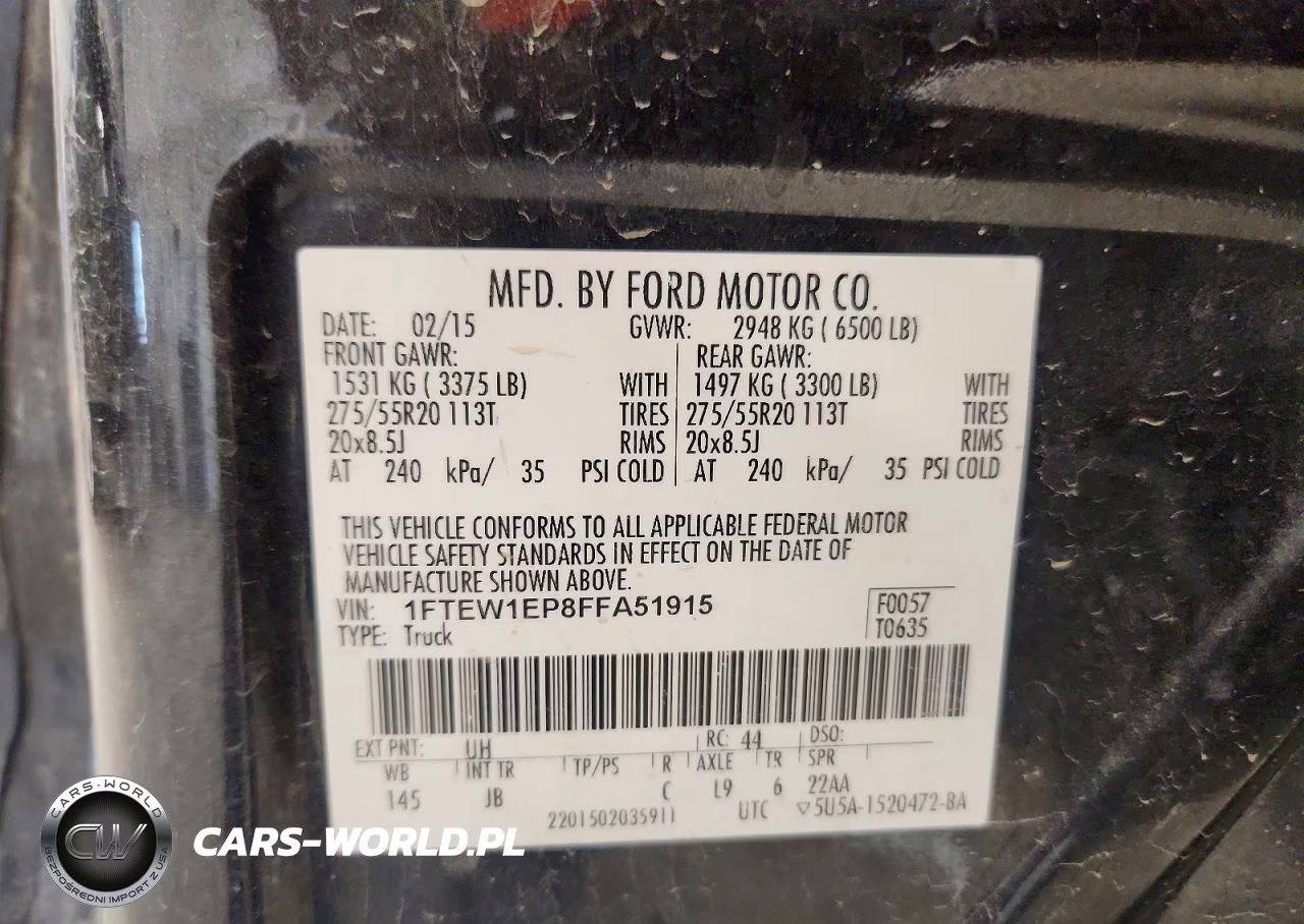 2015 Ford F150 Supercrew VIN:1FTEW1EP8FFA51915 - 12