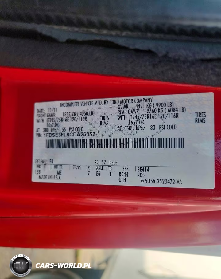 2012 Ford E350 Box Truck VIN:1FDSE3FL8CDA26352 - 12