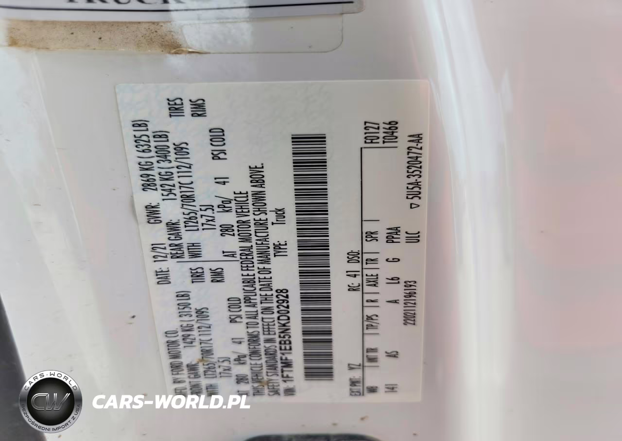 2022 Ford F150 VIN:1FTMF1EB5NKD02928 - 13