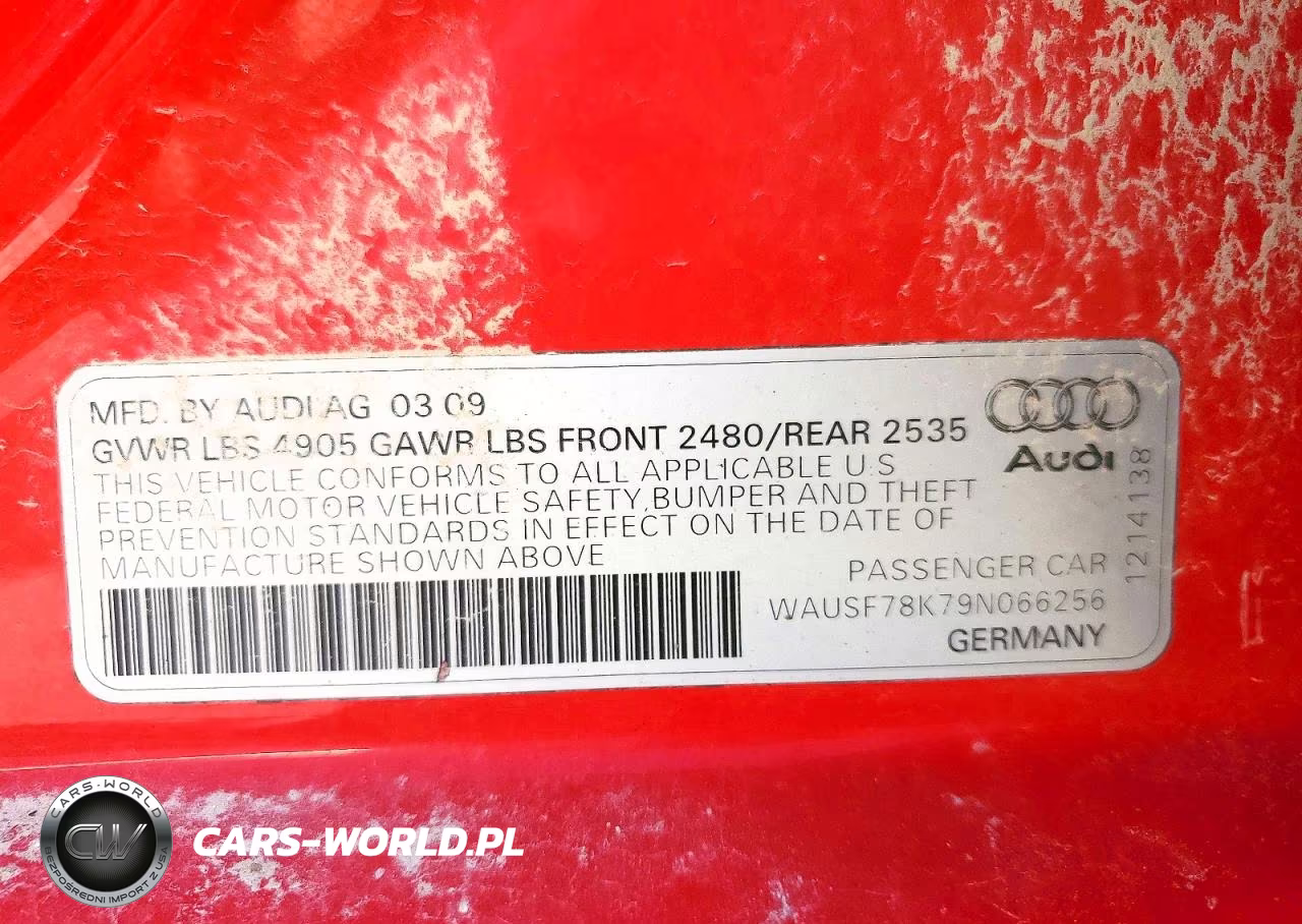 2009 Audi A4 Premium Plus VIN:WAUSF78K79N066256 - 12