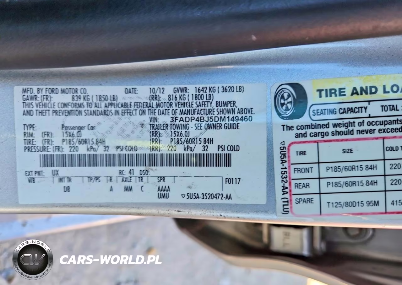 2013 Ford Fiesta Se VIN:3FADP4BJ5DM149460 - 12