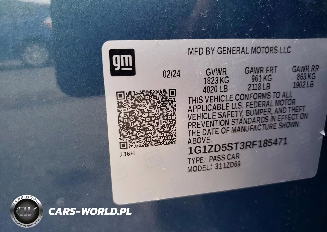 2024 Chevrolet Malibu Lt VIN:1G1ZD5ST3RF185471 - 13
