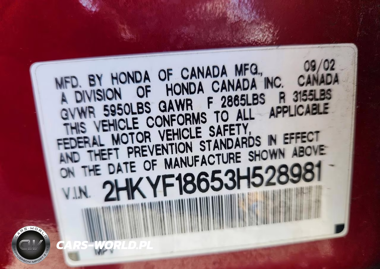 2003 Honda Pilot Exl VIN:2HKYF18653H528981 - 13