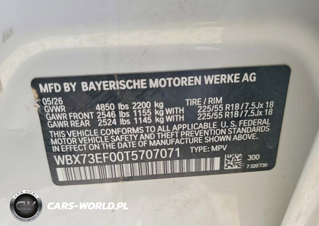 2026 BMW X1 xDrive28I VIN:WBX73EF00T5707071 - 12