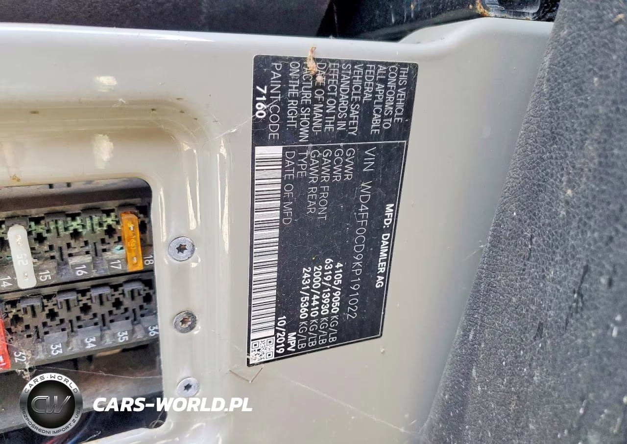 2019 Mercedes-Benz Sprinter 2500-3500 Delivery Van VIN:WD4FF0CD9KP191022 - 13