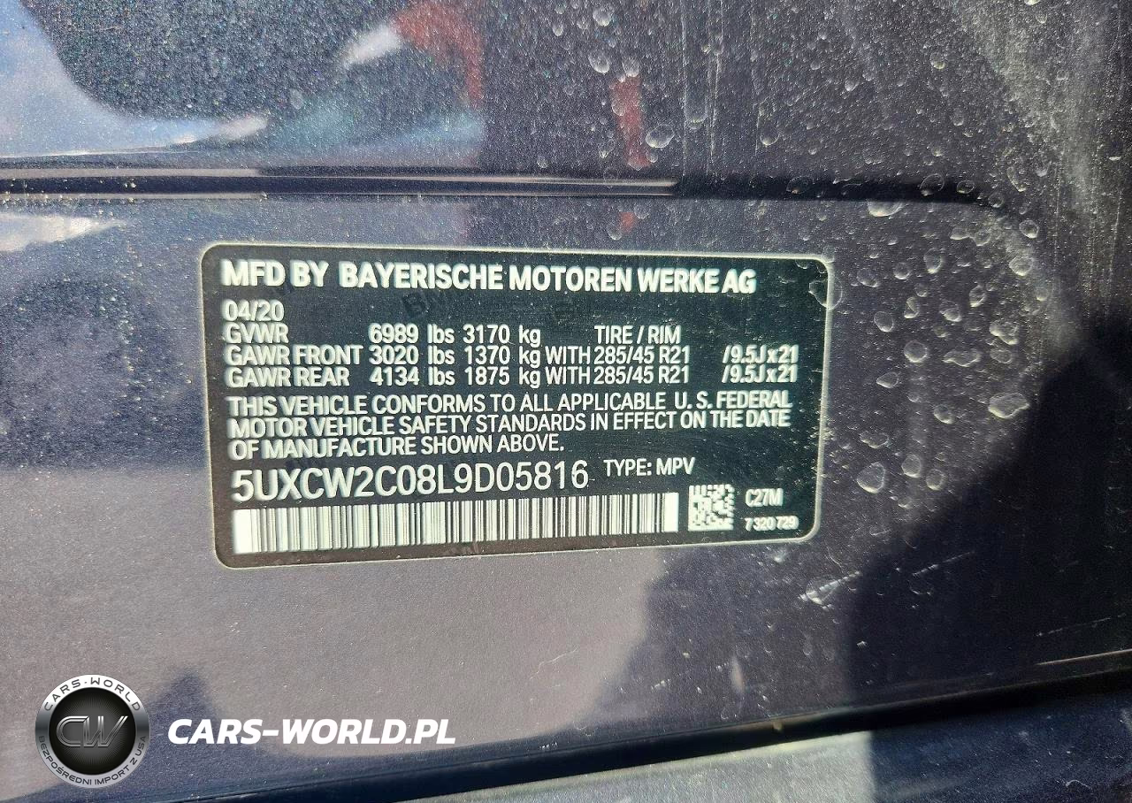 2020 BMW X7 xDrive40I VIN:5UXCW2C08L9D05816 - 14