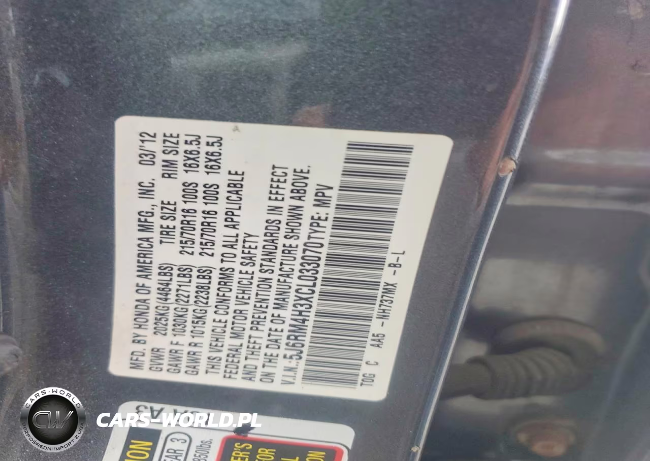 2012 Honda Cr-V Lx VIN:5J6RM4H3XCL033070 - 13