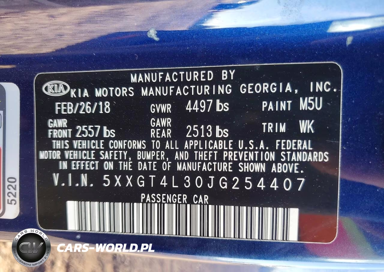 2018 Kia Optima Lx VIN:5XXGT4L30JG254407 - 13