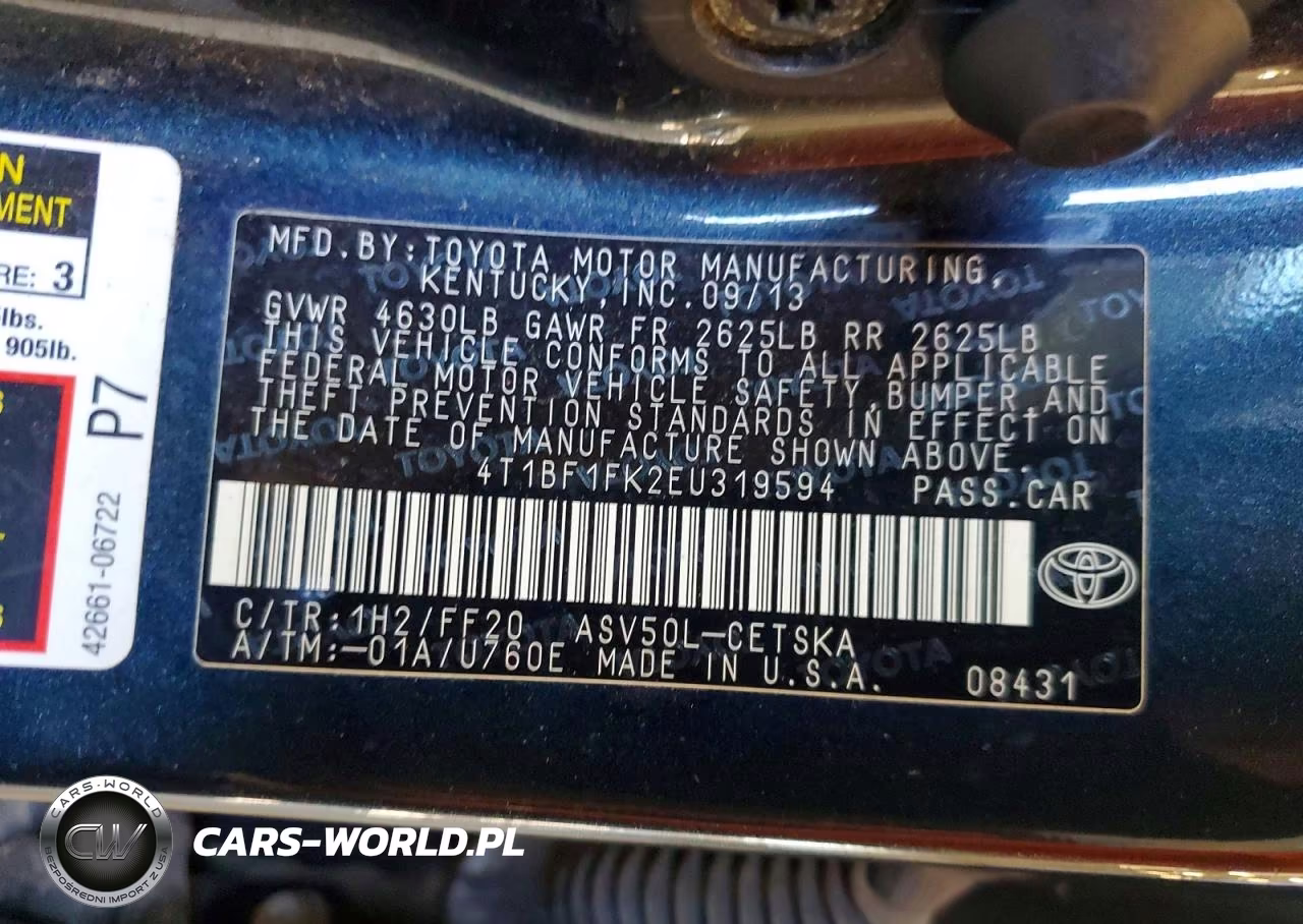 2014 Toyota Camry Se VIN:4T1BF1FK2EU319594 - 12