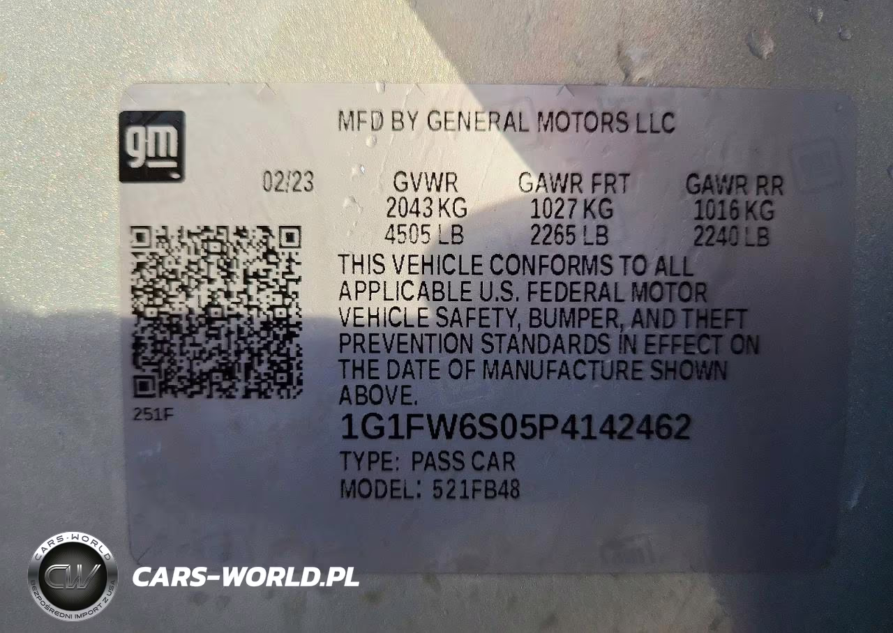 2023 Chevrolet Bolt Ev 1Lt VIN:1G1FW6S05P4142462 - 12