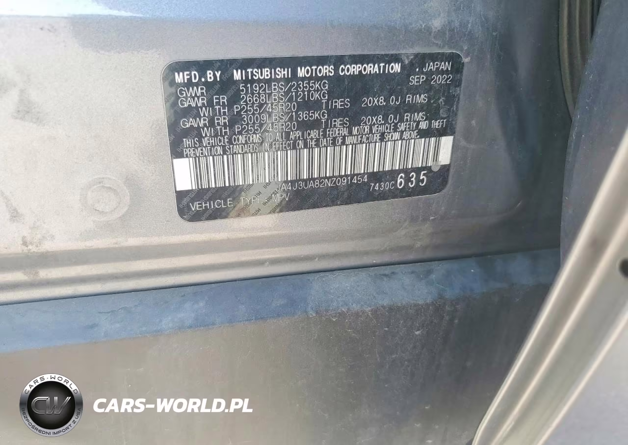 2022 Mitsubishi Outlander Se VIN:JA4J3UA82NZ091454 - 13