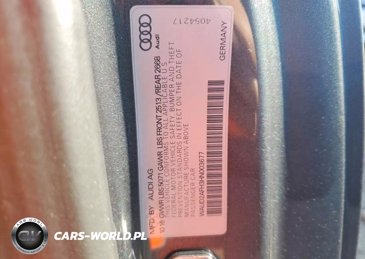 2017 Audi A5 Sport VIN:WAUD2AFH3HN003677 - 12