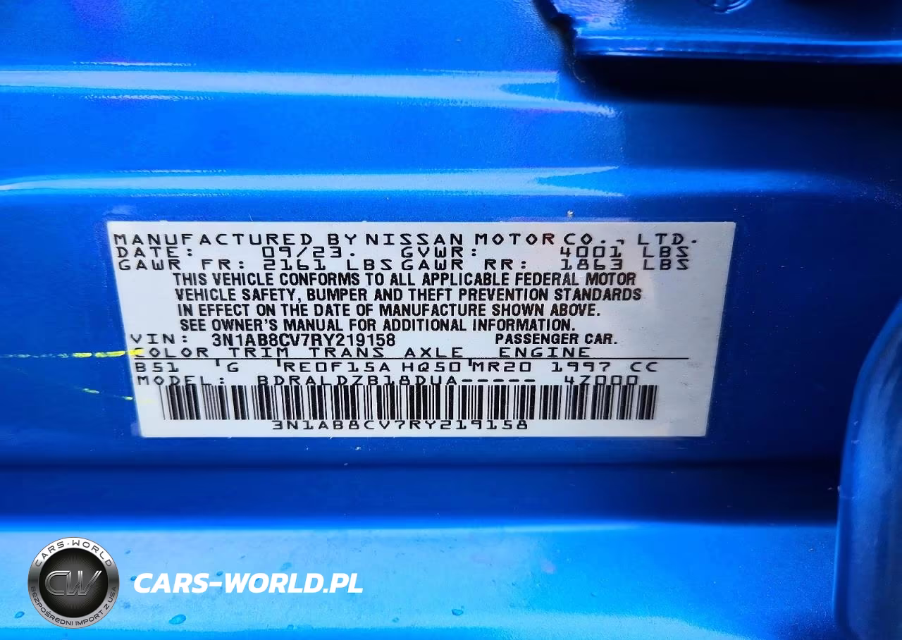 2024 Nissan Sentra Sv VIN:3N1AB8CV7RY219158 - 13