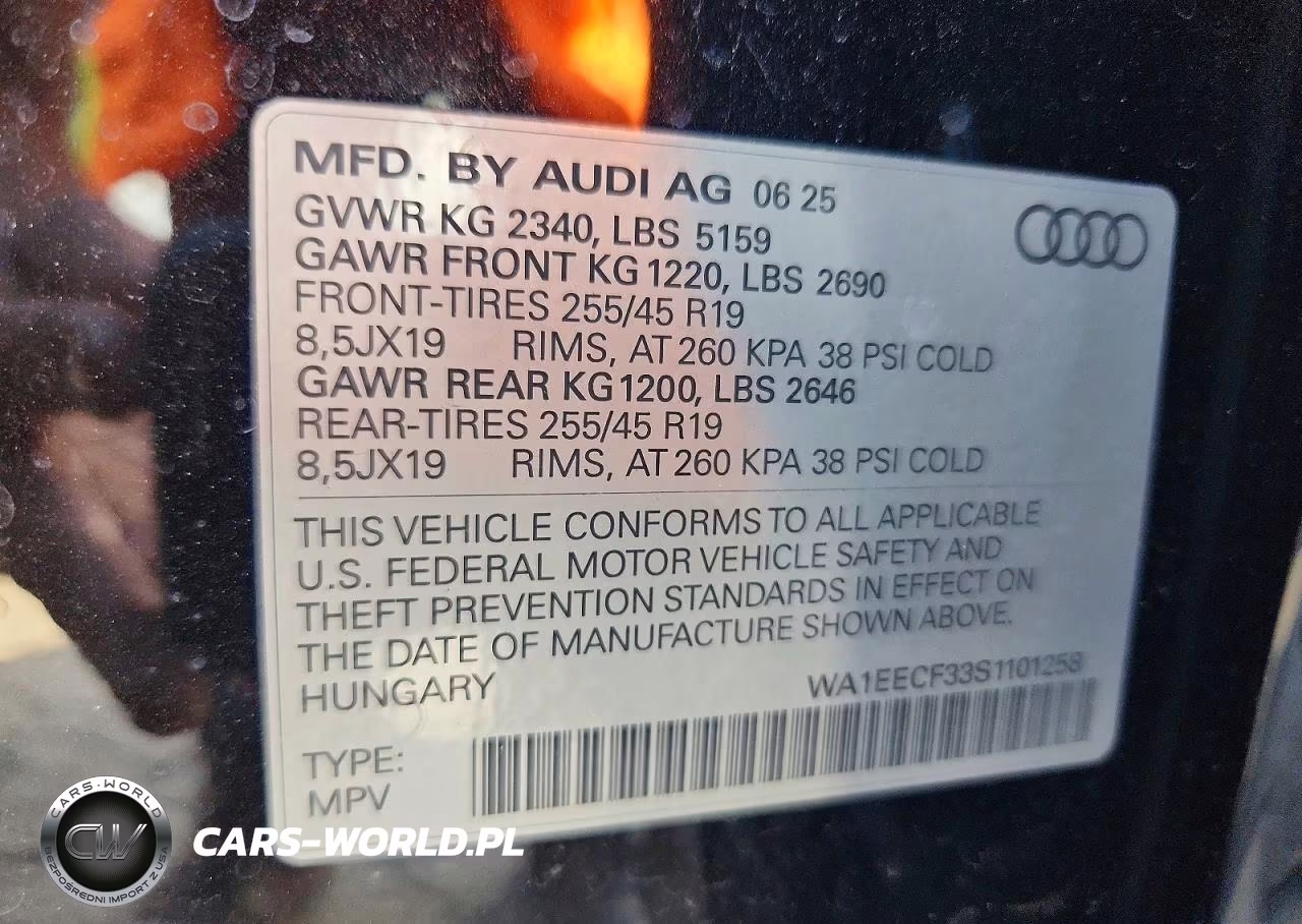 2025 Audi Q3 Premium Plus S Line 45 VIN:WA1EECF33S1101258 - 12