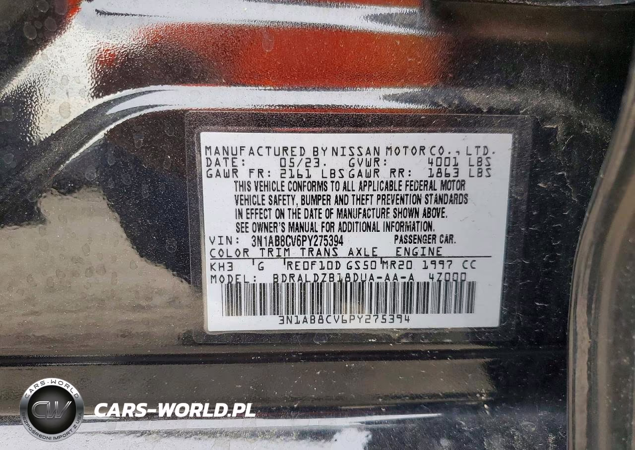 2023 Nissan Sentra Sv VIN:3N1AB8CV6PY275394 - 13