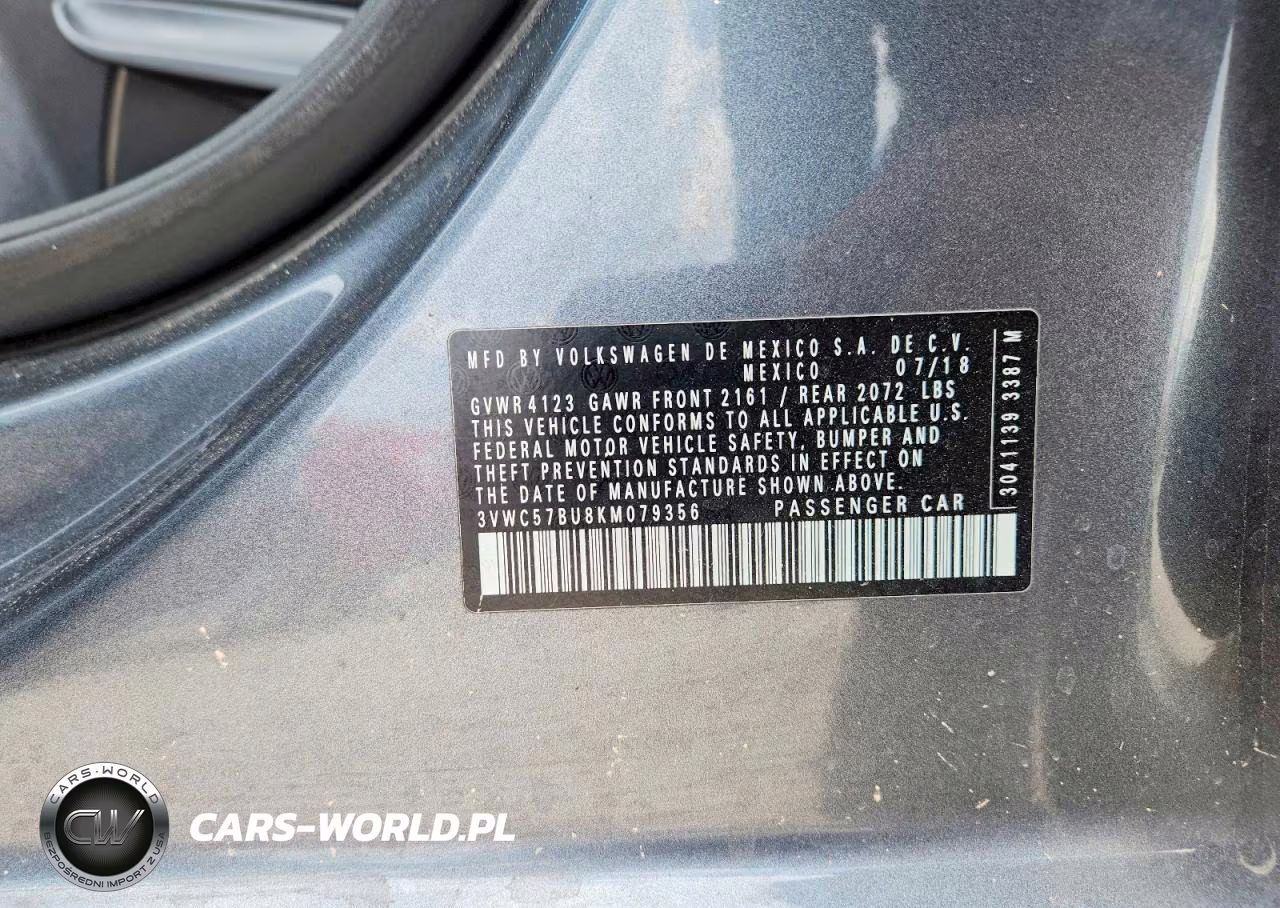 2019 Volkswagen Jetta S VIN:3VWC57BU8KM079356 - 12
