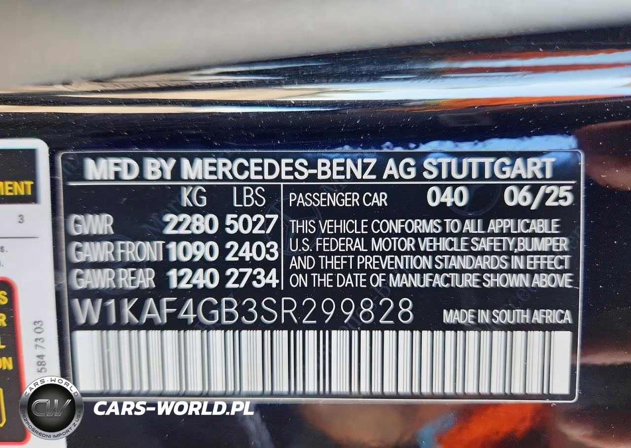 2025 Mercedes-Benz C 300 VIN:W1KAF4GB3SR299828 - 12