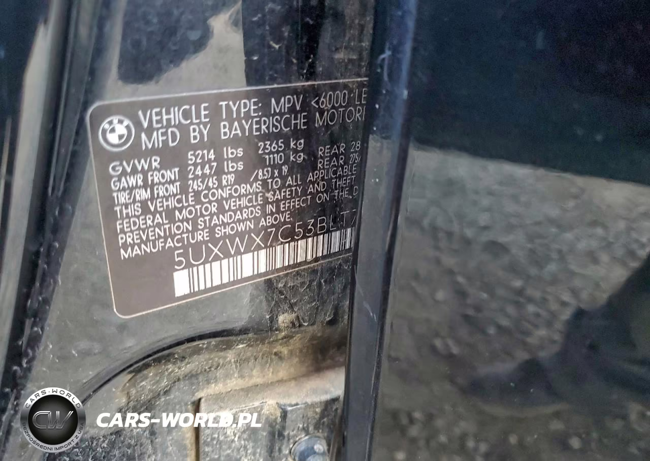 2011 BMW X3 xDrive35I VIN:5UXWX7C53BLT78075 - 13