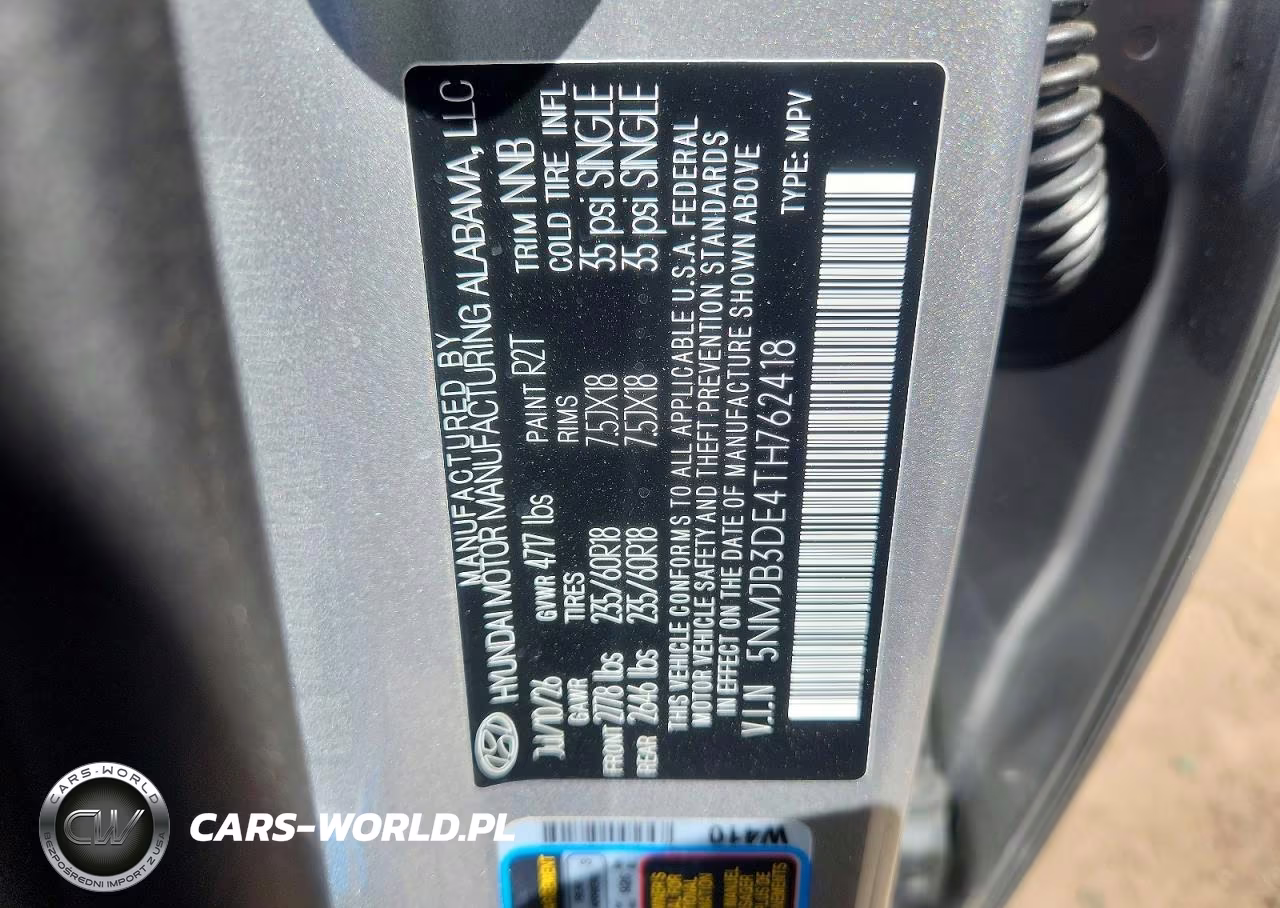 2026 Hyundai Tucson Sel VIN:5NMJB3DE4TH762418 - 14