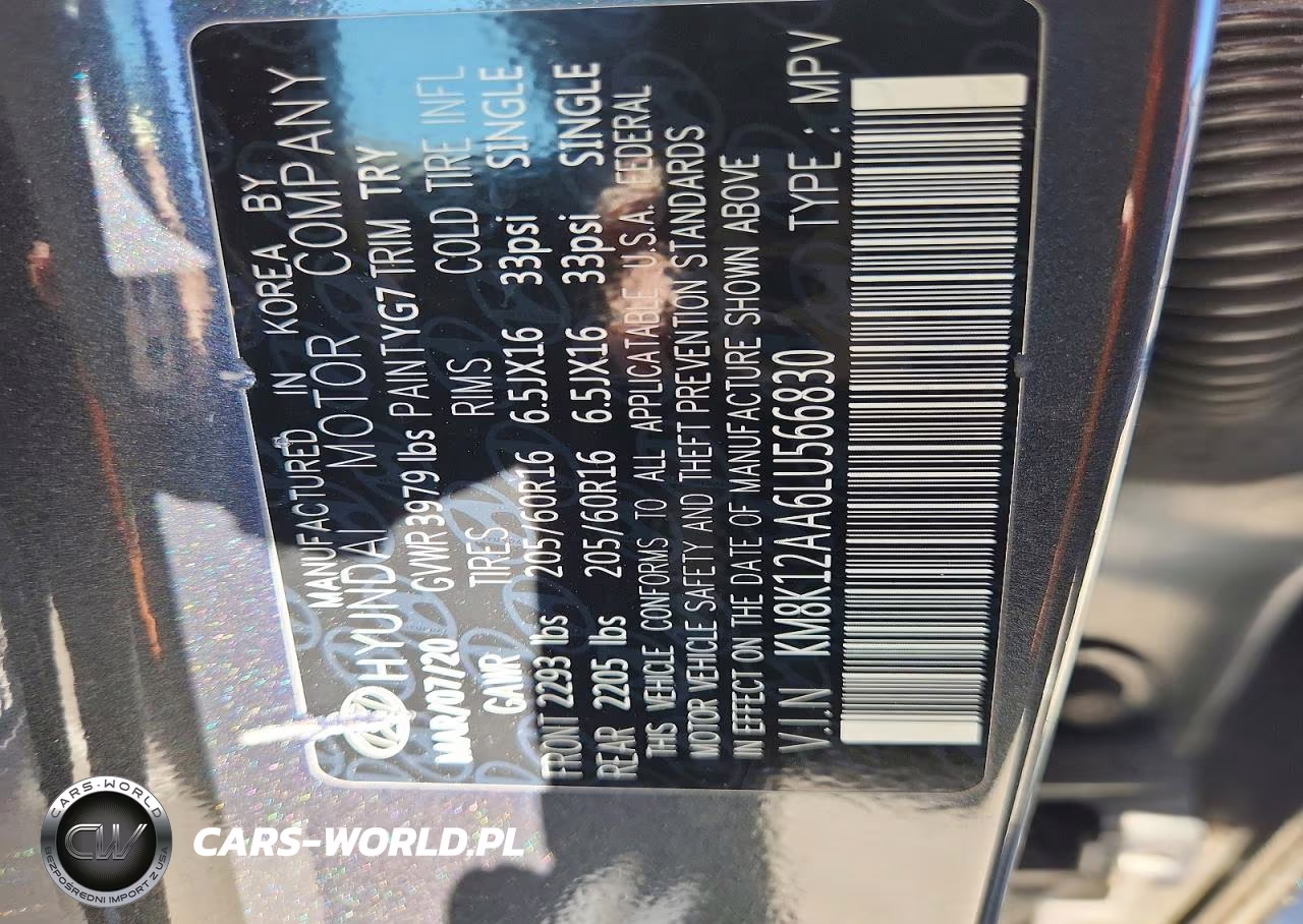 2020 Hyundai Kona Se VIN:KM8K12AA6LU566830 - 12