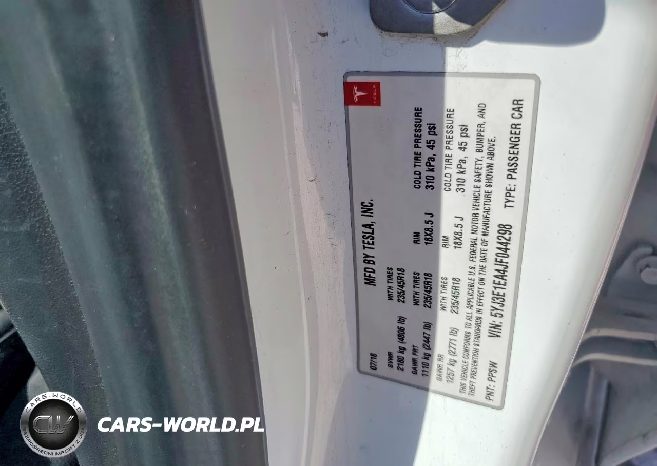 2018 Tesla Model 3 VIN:5YJ3E1EA4JF044298 - 12