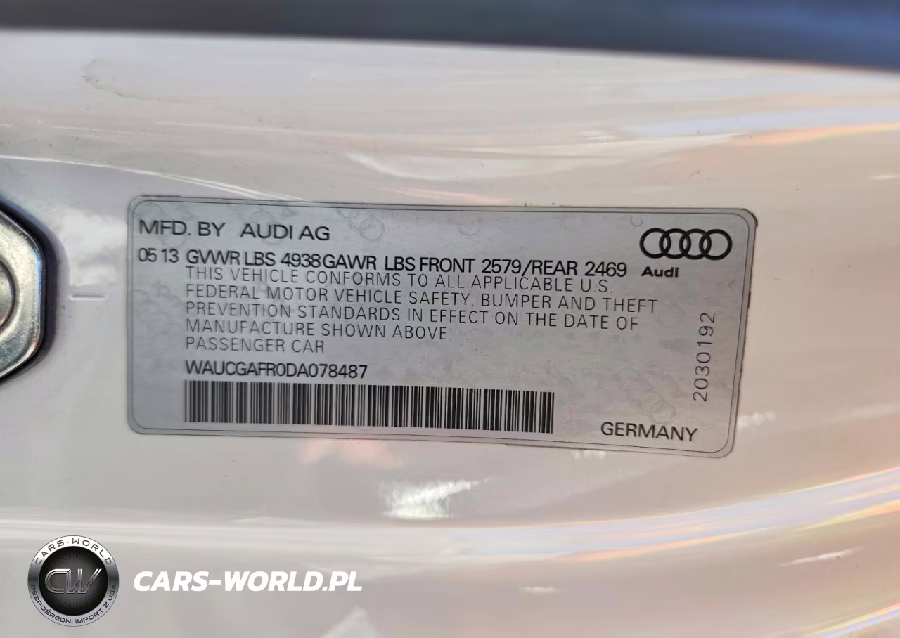 2013 Audi S5 Premium Plus VIN:WAUCGAFR0DA078487 - 13