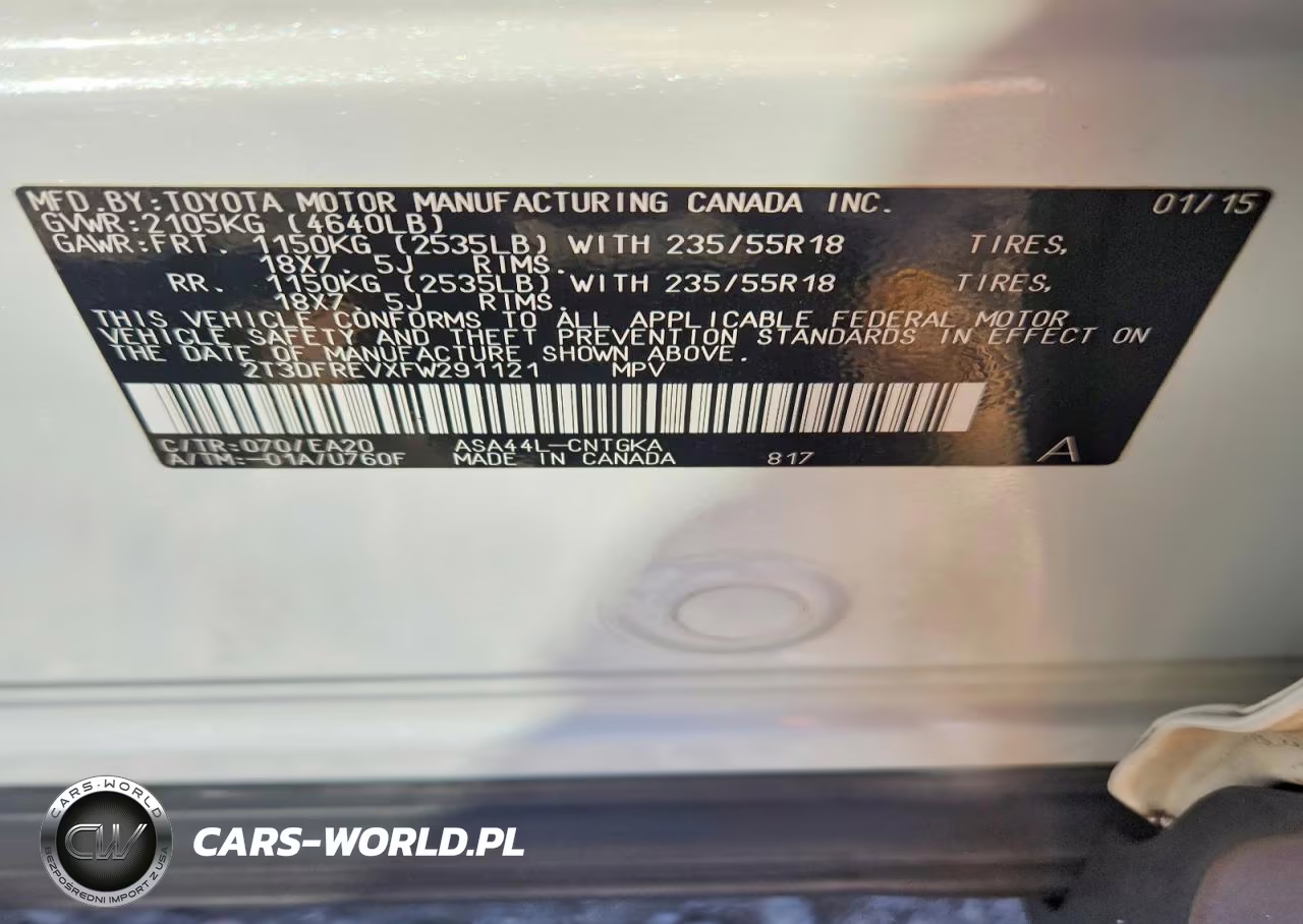 2015 Toyota Rav4 Limited VIN:2T3DFREVXFW291121 - 13