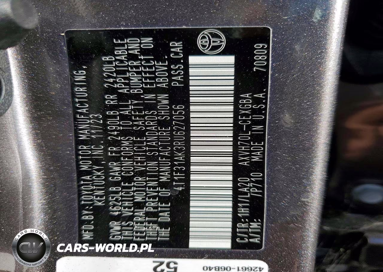 2024 Toyota Camry Xle VIN:4T1F31AK3RU627056 - 12