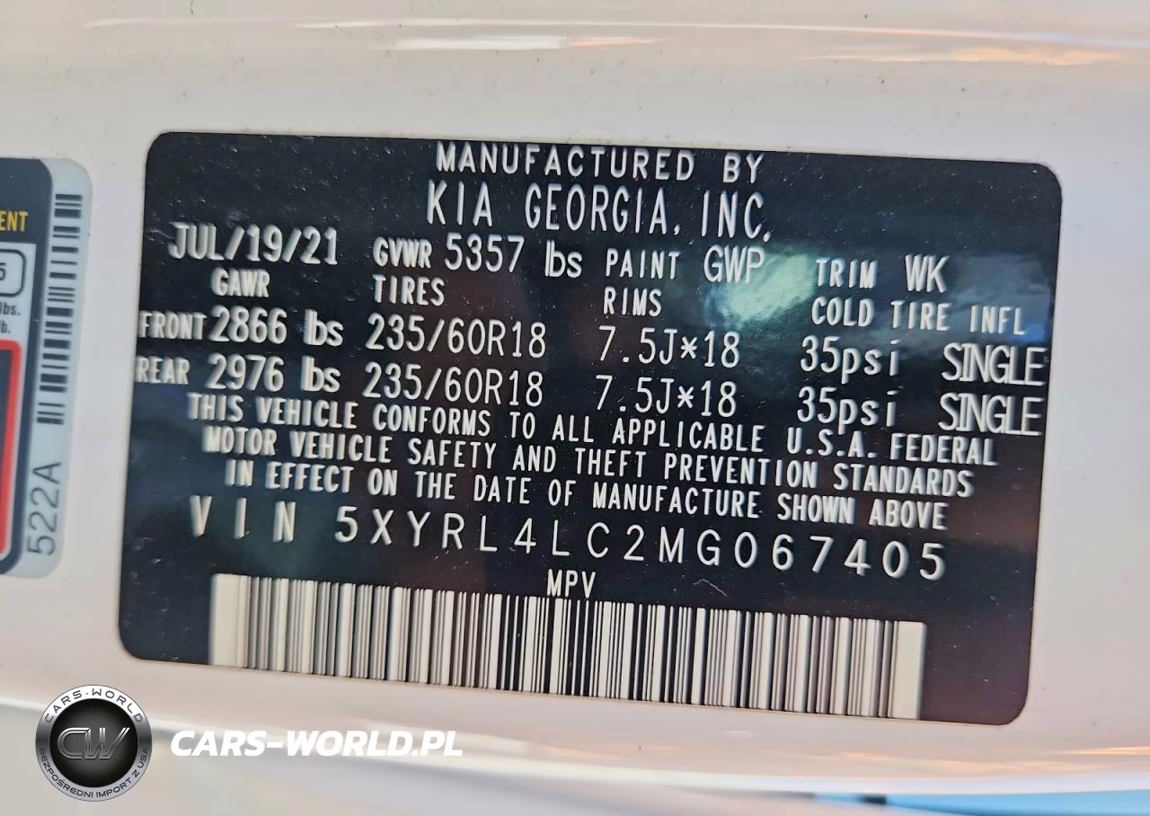 2021 Kia Sorento S VIN:5XYRL4LC2MG067405 - 13