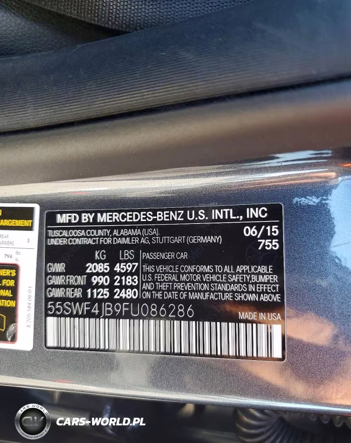 2015 Mercedes-Benz C 300 VIN:55SWF4JB9FU086286 - 12